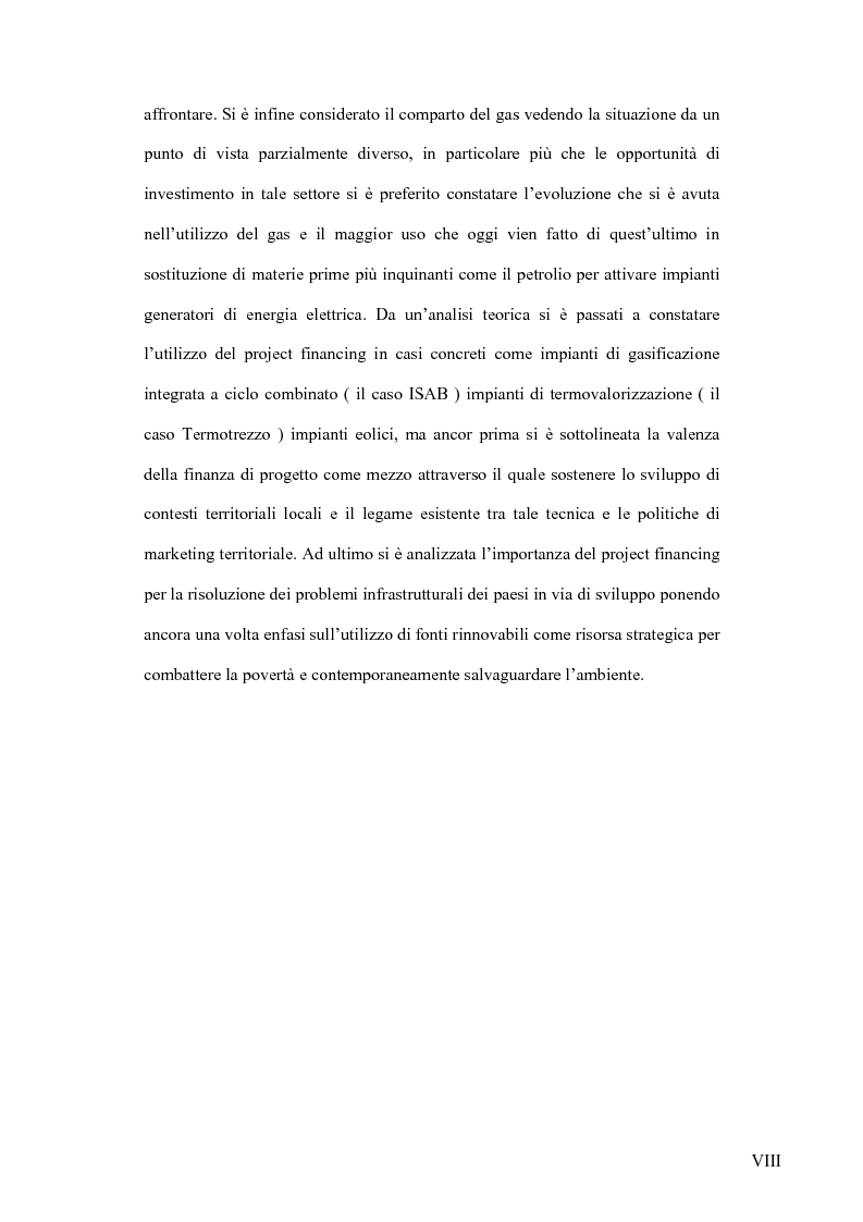 Anteprima della tesi: Il project financing nel settore delle utilities, Pagina 5