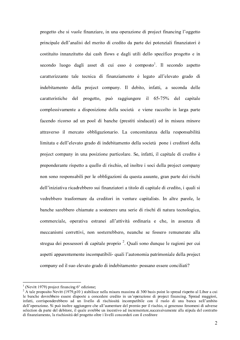 Anteprima della tesi: Il project financing nel settore delle utilities, Pagina 7