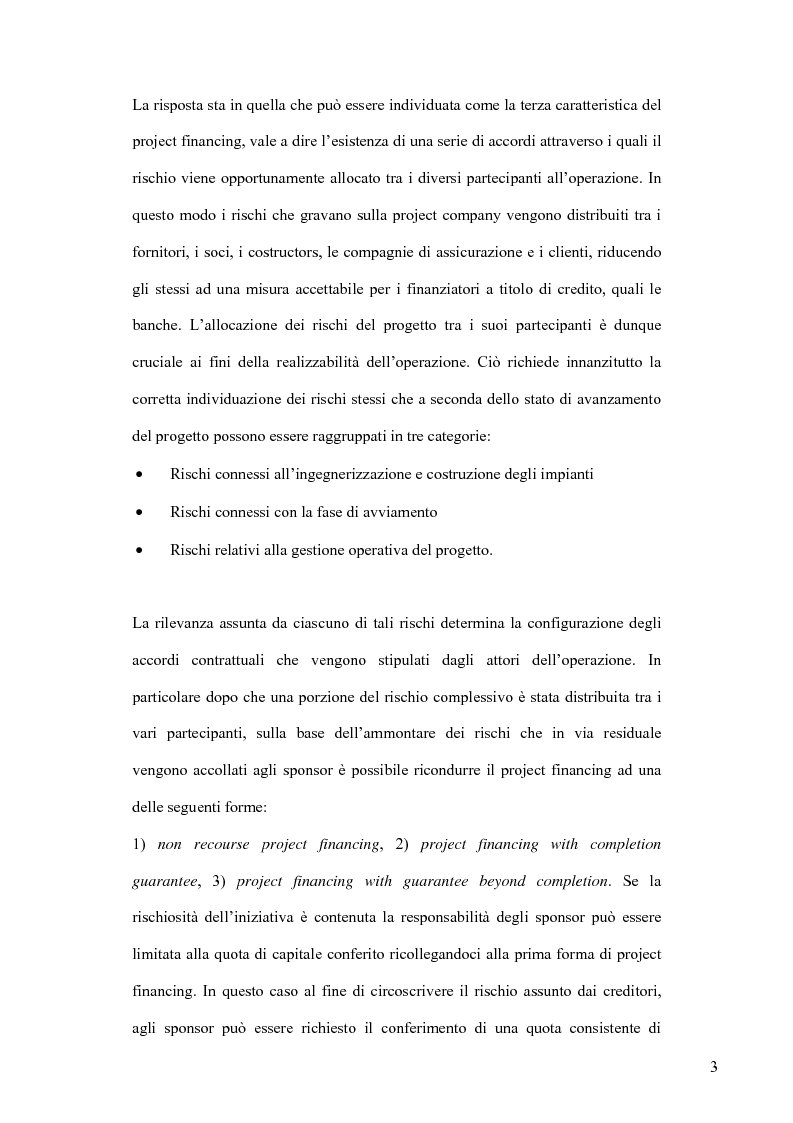 Anteprima della tesi: Il project financing nel settore delle utilities, Pagina 8