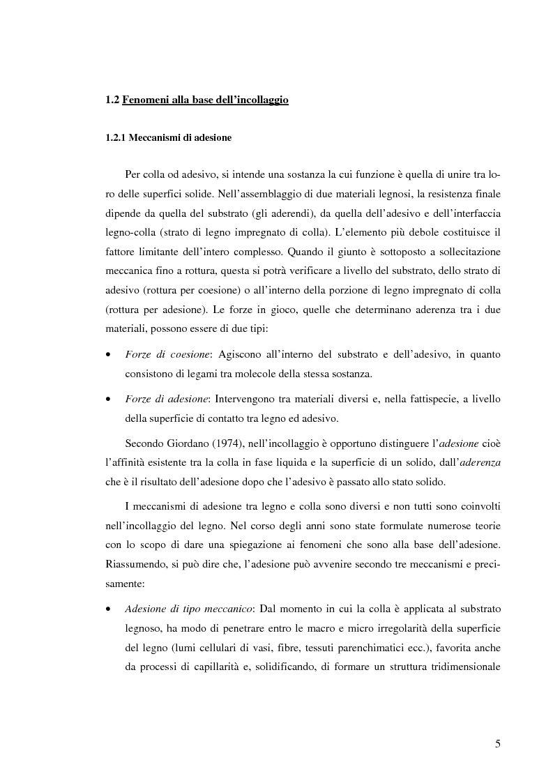 Anteprima della tesi: Prove di incollaggio per legno lamellare di Robinia Pseudoacacia L. destinato all'impiego in ambiente esterno, Pagina 5