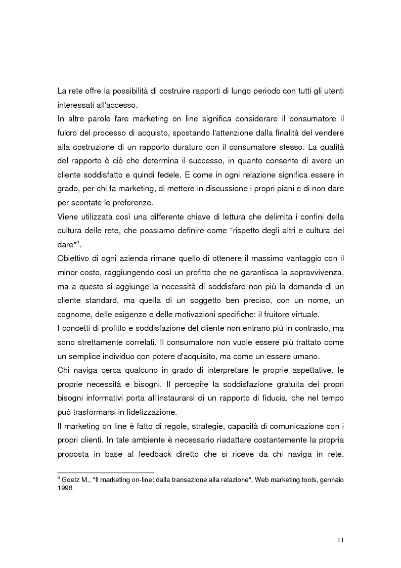 Anteprima della tesi: Il marketing relazionale nel settore turistico, Pagina 9