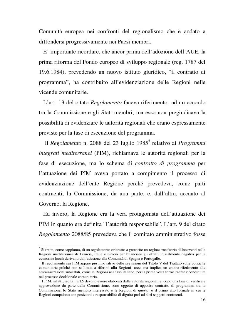 Anteprima della tesi: Diritto dell'Unione Europea: il ruolo delle Regioni nell'ambito comunitario, Pagina 12