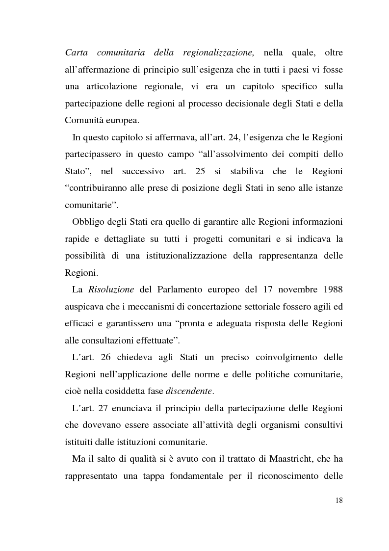 Anteprima della tesi: Diritto dell'Unione Europea: il ruolo delle Regioni nell'ambito comunitario, Pagina 14