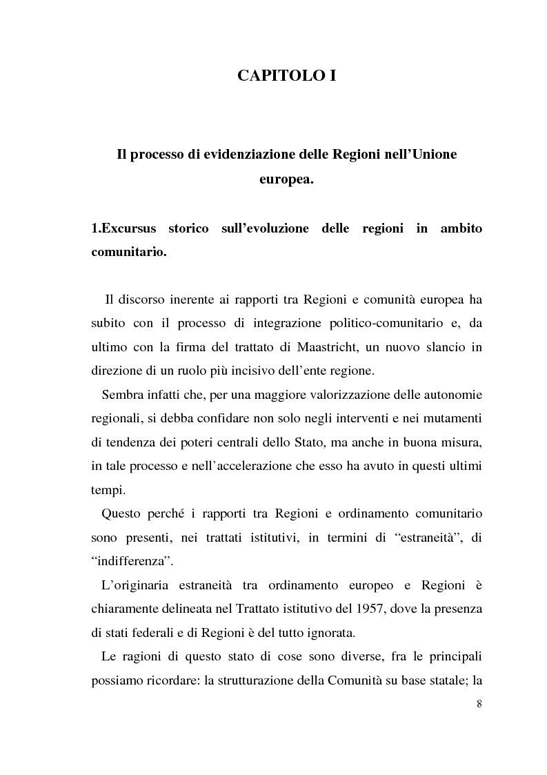 Anteprima della tesi: Diritto dell'Unione Europea: il ruolo delle Regioni nell'ambito comunitario, Pagina 4