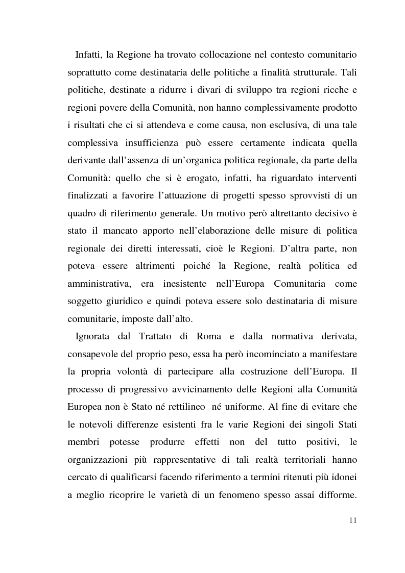 Anteprima della tesi: Diritto dell'Unione Europea: il ruolo delle Regioni nell'ambito comunitario, Pagina 7