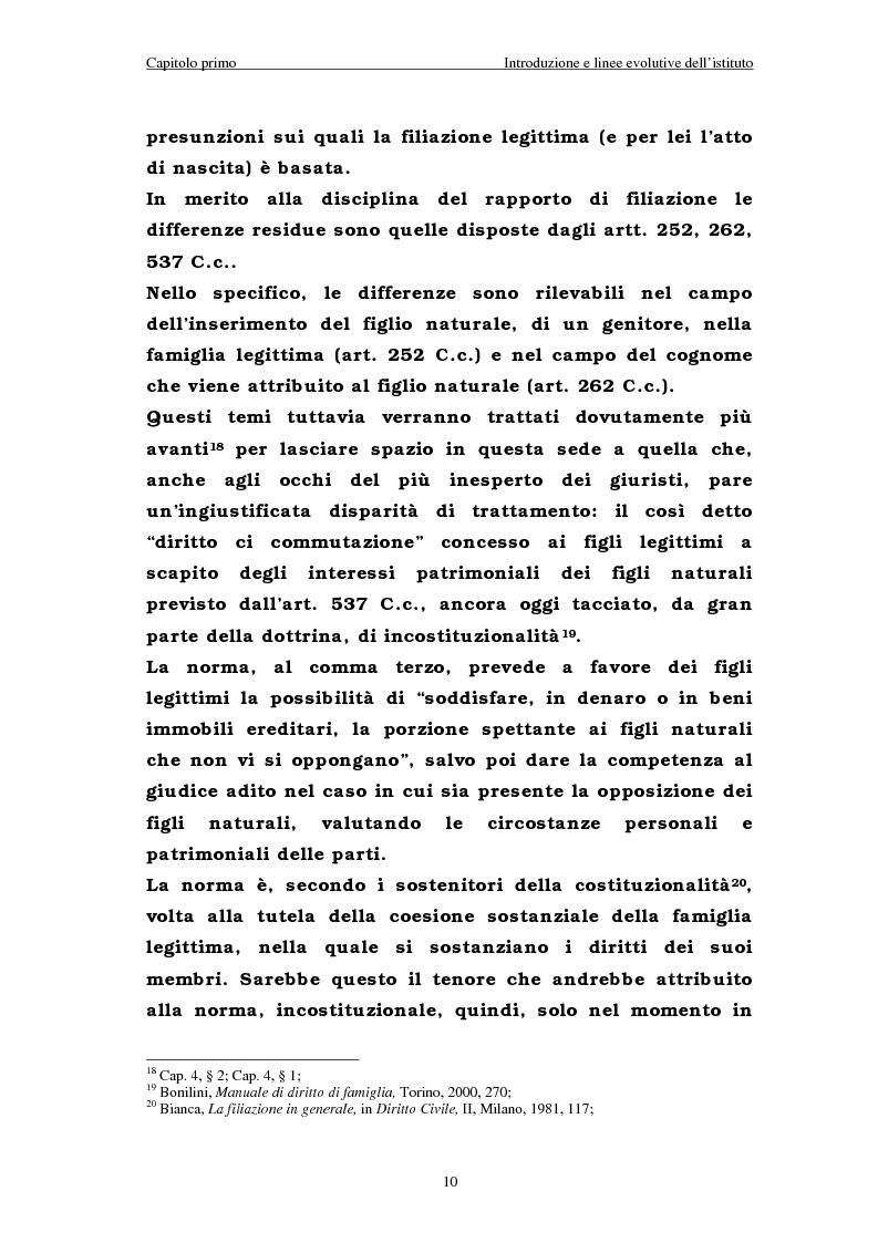 Anteprima della tesi: Il riconoscimento del figlio naturale, Pagina 10