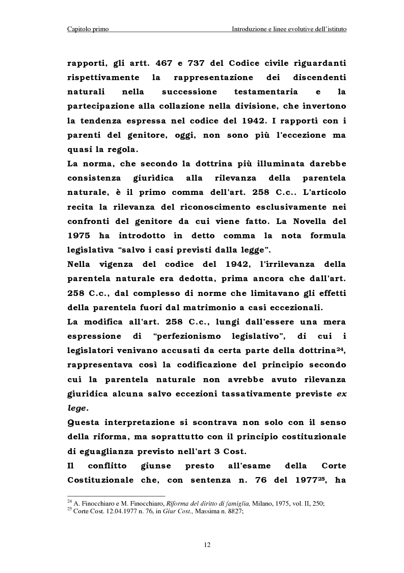 Anteprima della tesi: Il riconoscimento del figlio naturale, Pagina 12