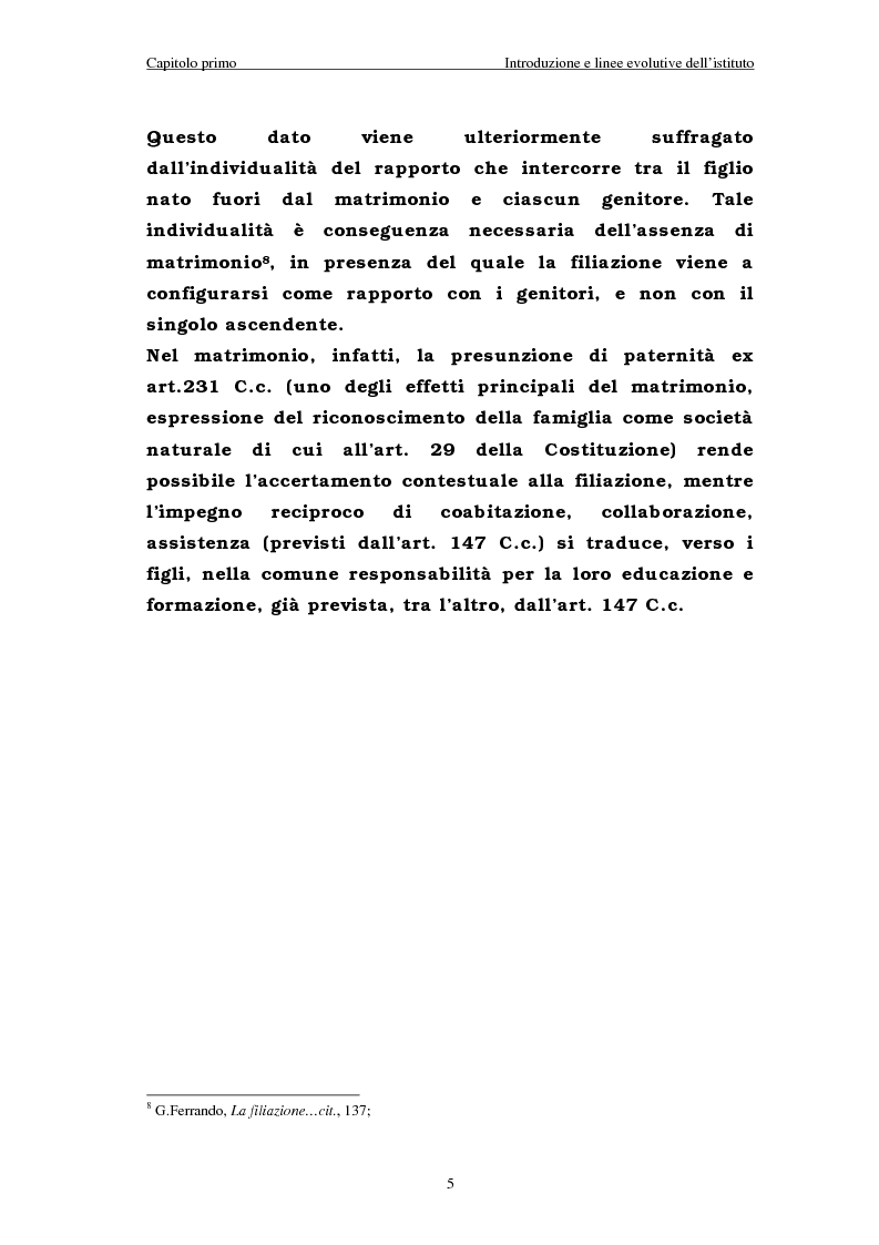 Anteprima della tesi: Il riconoscimento del figlio naturale, Pagina 5