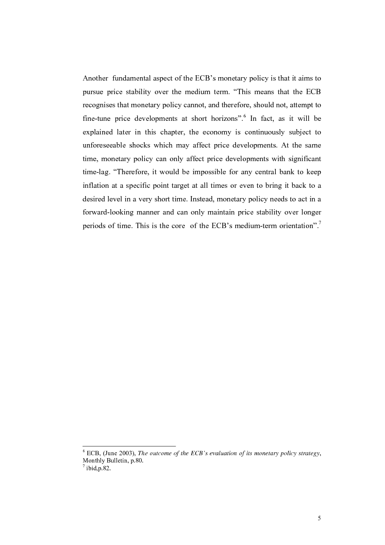 Anteprima della tesi: Is the Bank of England Inflation Targeting the way to reform the ECB monetary policy?, Pagina 6