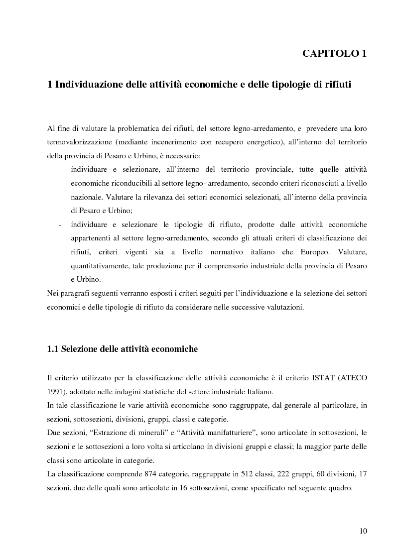 Anteprima della tesi: Opzioni per il recupero energetico dei rifiuti del settore legno arredamento nel comprensorio industriale Pesaro Urbino, Pagina 5