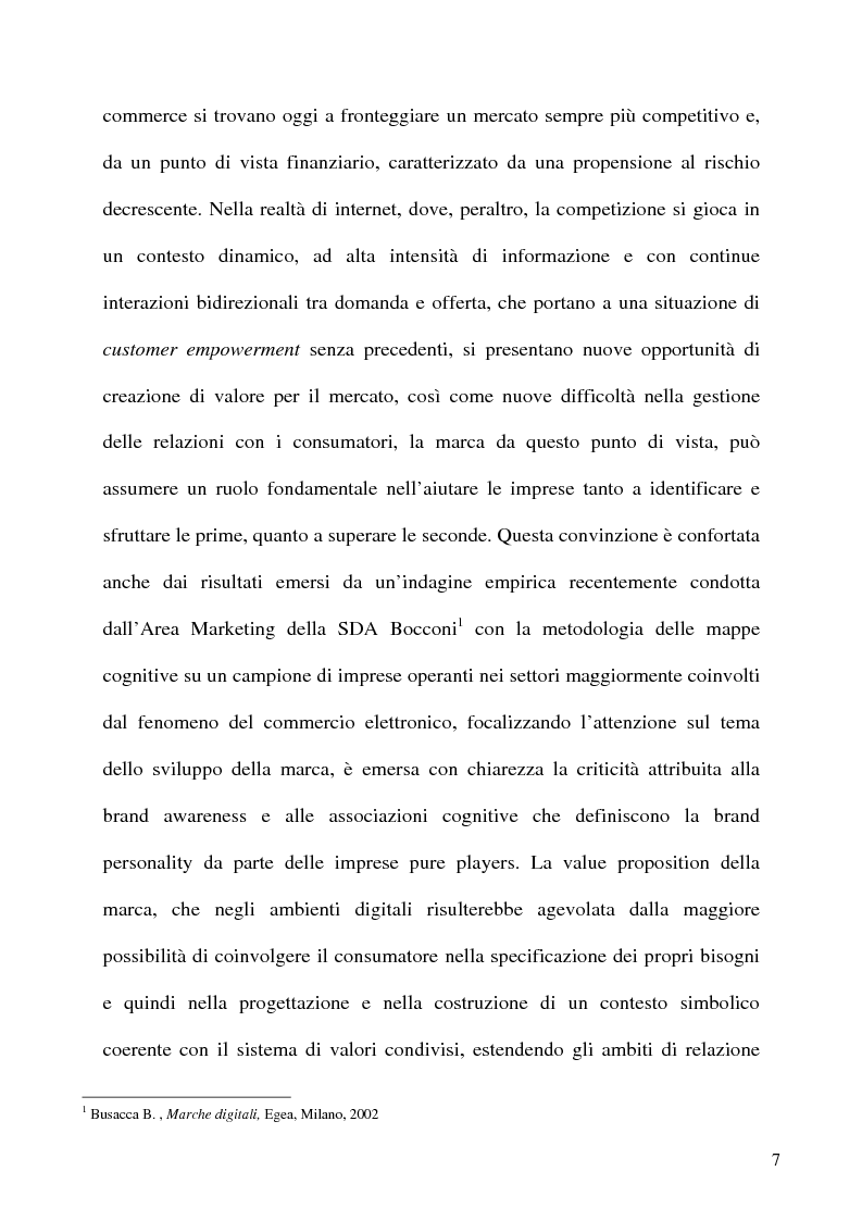 Anteprima della tesi: Politiche di E-branding: come sviluppare la marca attraverso le nuove tecnologie, Pagina 3