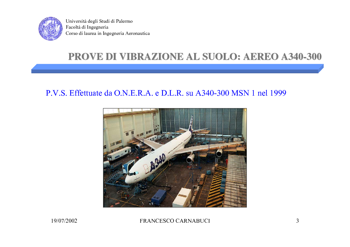 Anteprima della tesi: Modellizzazione Numerica e Verifica Sperimentale della Sospensione Pneumatica per Prove di Vibrazione al Suolo di un Grande Liner, Pagina 3