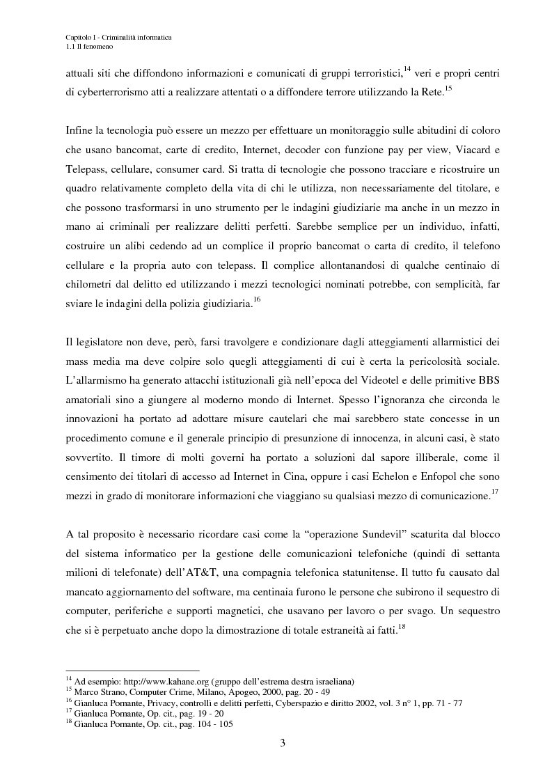 Anteprima della tesi: L'accesso abusivo ai sistemi informativi automatizzati, Pagina 6