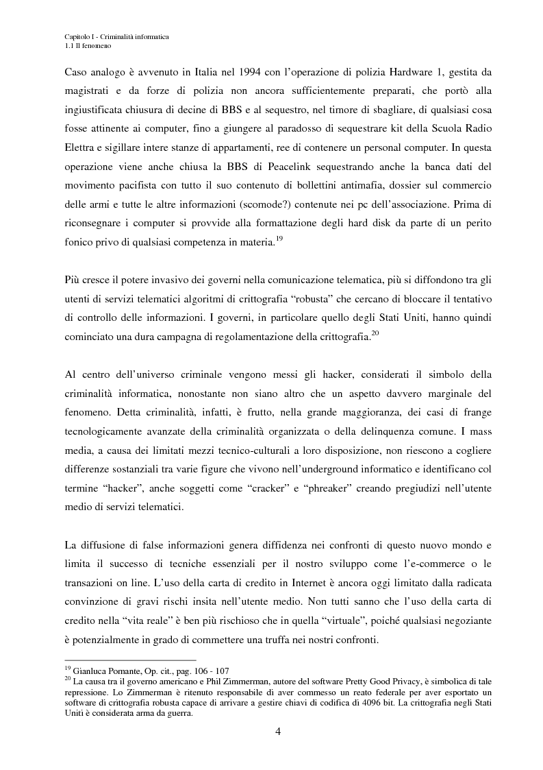 Anteprima della tesi: L'accesso abusivo ai sistemi informativi automatizzati, Pagina 7