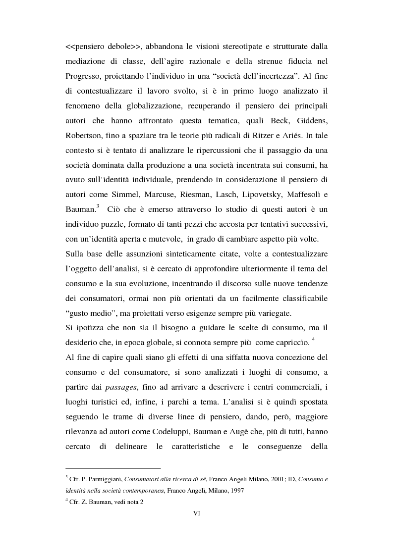 Anteprima della tesi: I luoghi di consumo nella società globale, Pagina 2