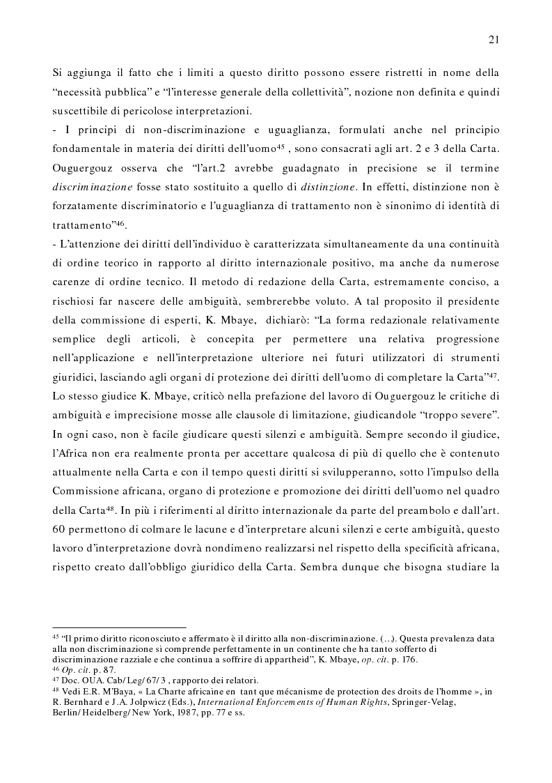 Anteprima della tesi: Per un modello africano di garanzie dei diritti dell'uomo - Lineamenti del recente sviluppo dei diritti umani in Africa Occidentale Subsahariana, Pagina 15