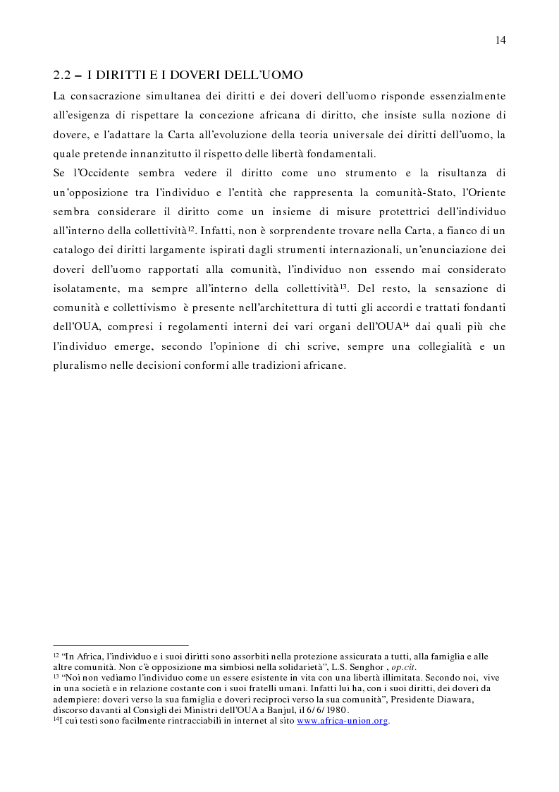 Anteprima della tesi: Per un modello africano di garanzie dei diritti dell'uomo - Lineamenti del recente sviluppo dei diritti umani in Africa Occidentale Subsahariana, Pagina 8