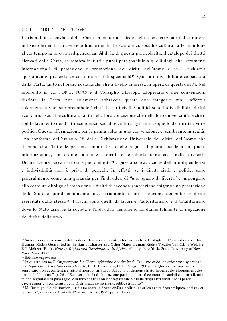 Anteprima della tesi: Per un modello africano di garanzie dei diritti dell'uomo - Lineamenti del recente sviluppo dei diritti umani in Africa Occidentale Subsahariana, Pagina 9