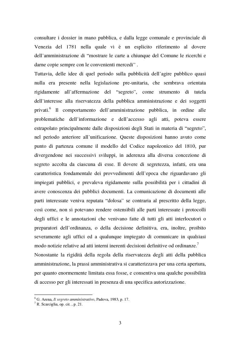 Anteprima della tesi: Il diritto di accesso ai documenti amministrativi, Pagina 3