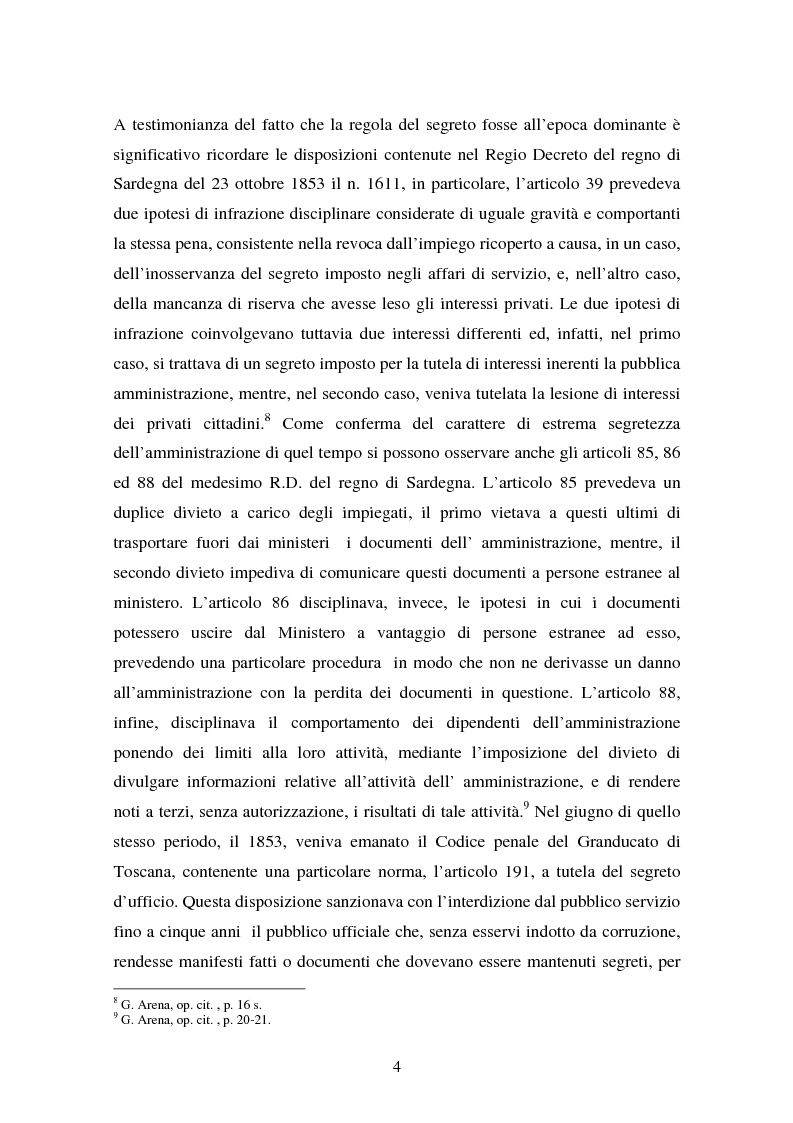 Anteprima della tesi: Il diritto di accesso ai documenti amministrativi, Pagina 4