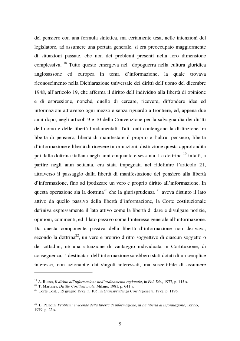Anteprima della tesi: Il diritto di accesso ai documenti amministrativi, Pagina 9
