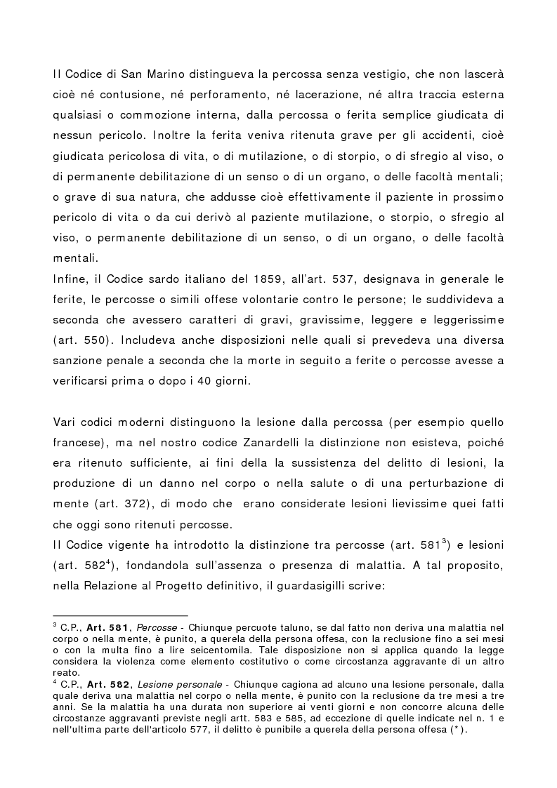 Anteprima della tesi: L'indebolimento permanente di un senso o di un organo nelle lesioni personali, Pagina 10