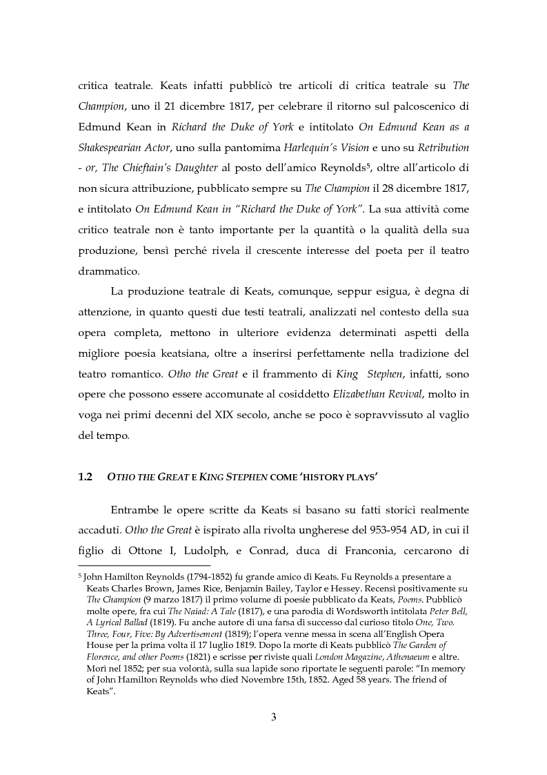 Anteprima della tesi: Il Teatro di John Keats, Pagina 6