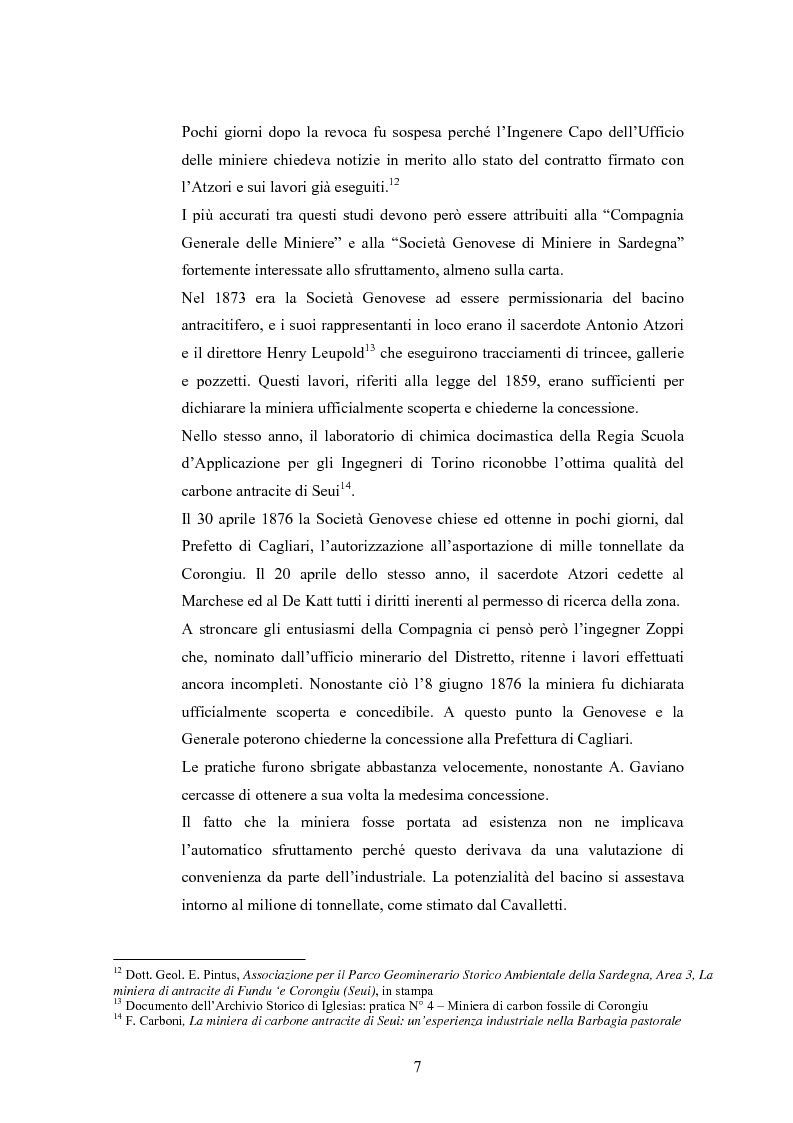 Anteprima della tesi: Storia e storia operaia della miniera di Seui, Pagina 7