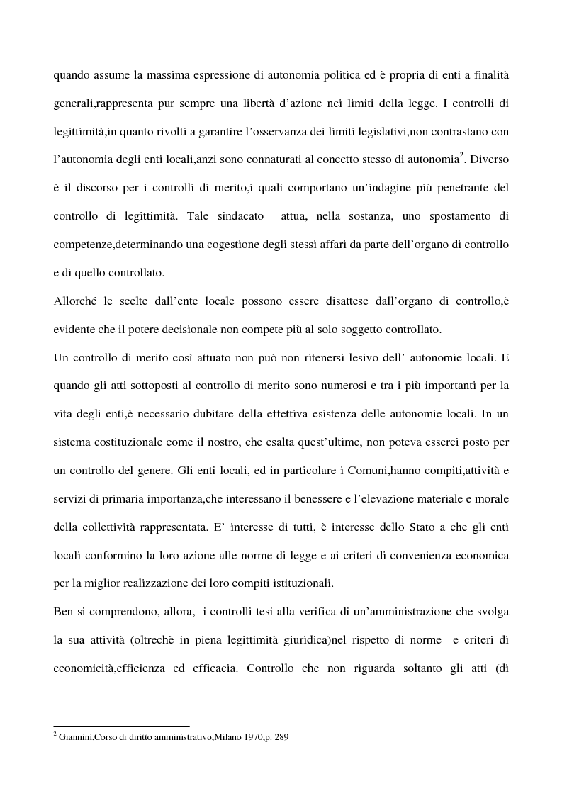 Anteprima della tesi: Il sistema dei controlli sui comuni, Pagina 3