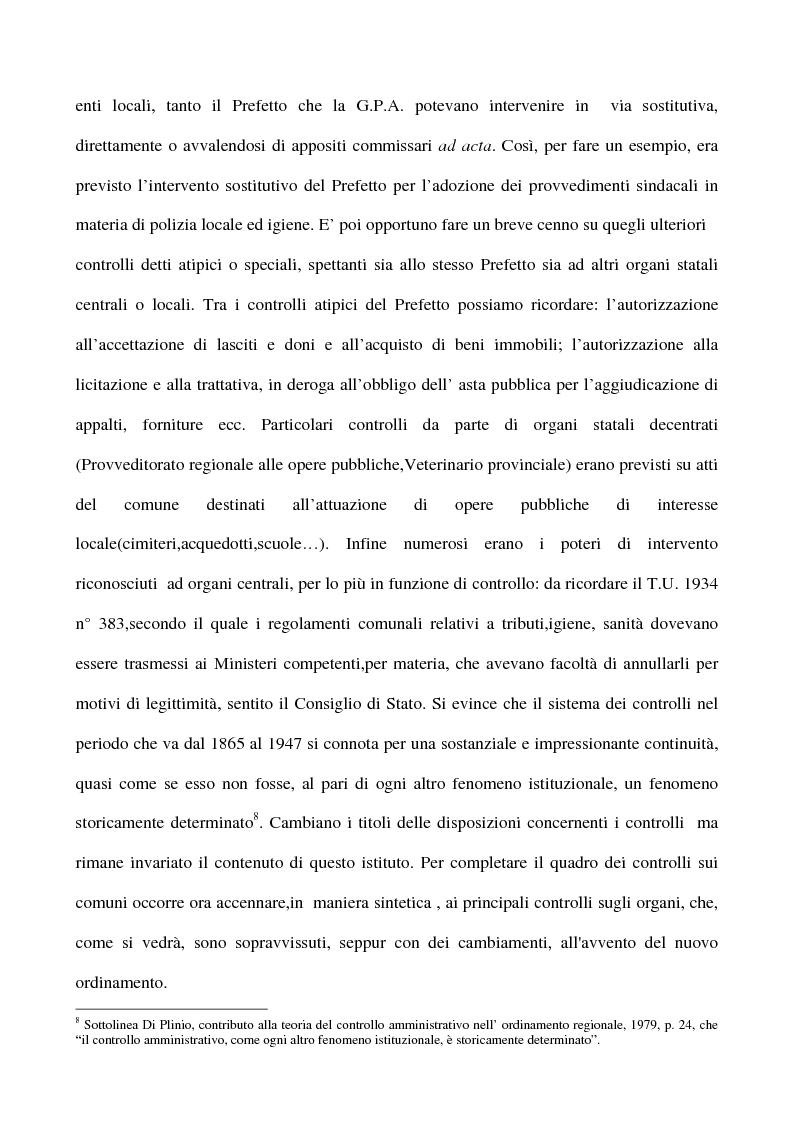 Anteprima della tesi: Il sistema dei controlli sui comuni, Pagina 9