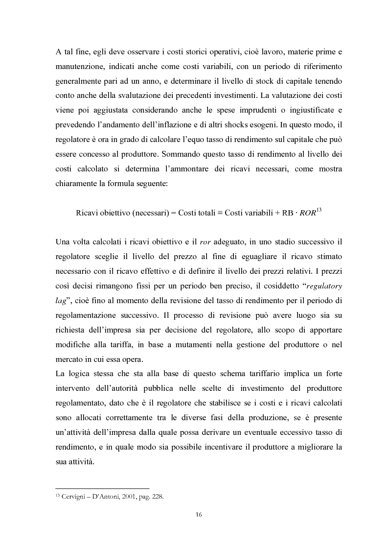 Anteprima della tesi: La Regolamentazione dei servizi di pubblica utilità: valutazioni contabili e finanziarie, Pagina 12