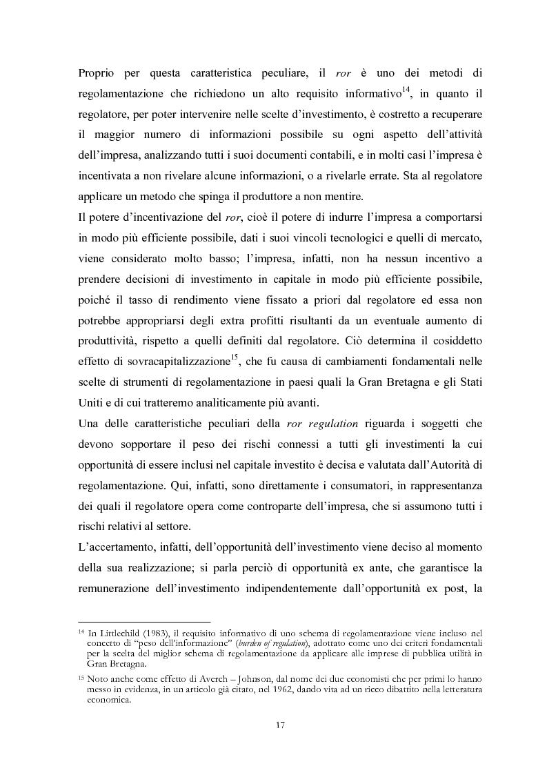 Anteprima della tesi: La Regolamentazione dei servizi di pubblica utilità: valutazioni contabili e finanziarie, Pagina 13