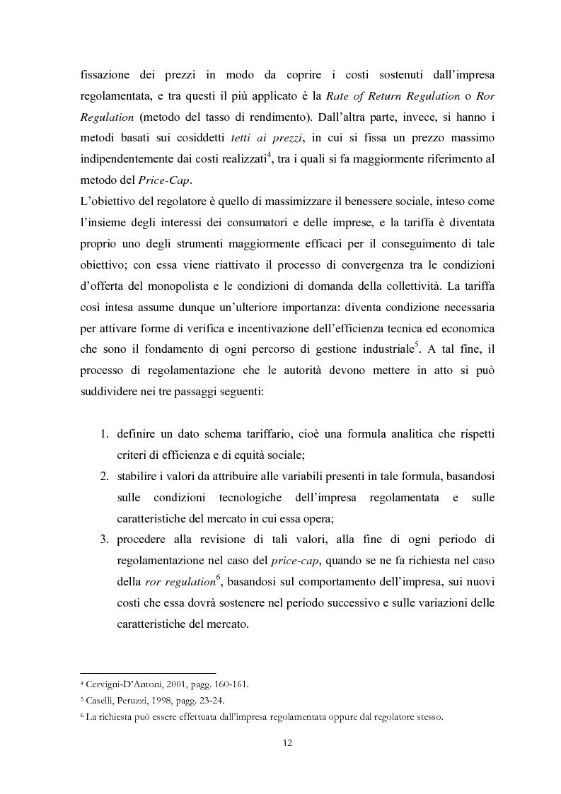 Anteprima della tesi: La Regolamentazione dei servizi di pubblica utilità: valutazioni contabili e finanziarie, Pagina 8