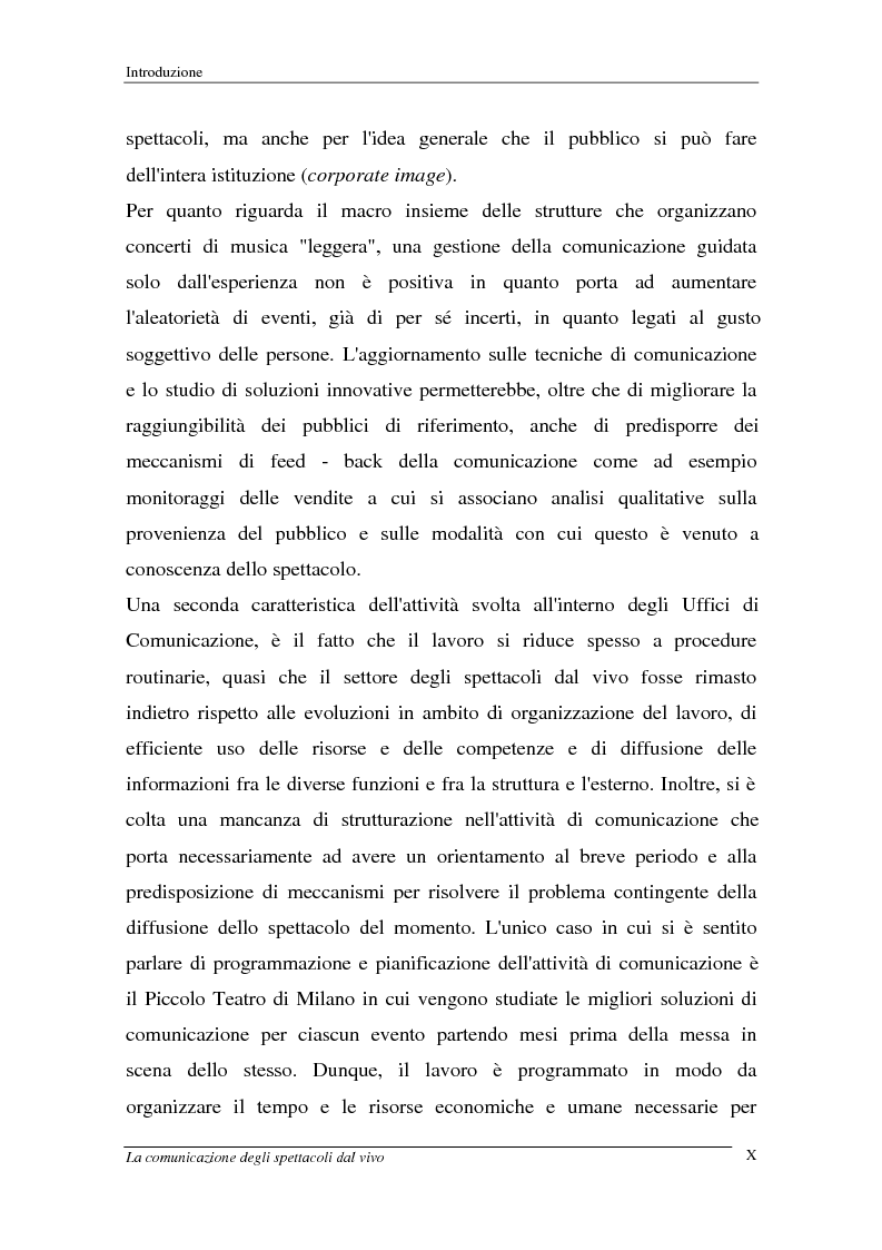 Anteprima della tesi: La comunicazione degli spettacoli dal vivo, Pagina 10