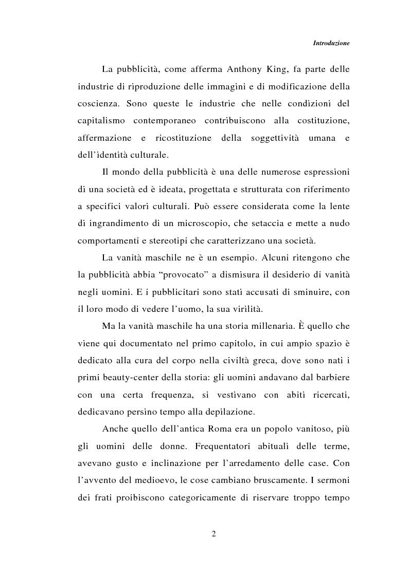 Anteprima della tesi: Dal bagno a dondolo alla jacuzzi: relax, fitness e vanità maschile nella comunicazione pubblicitaria, Pagina 2