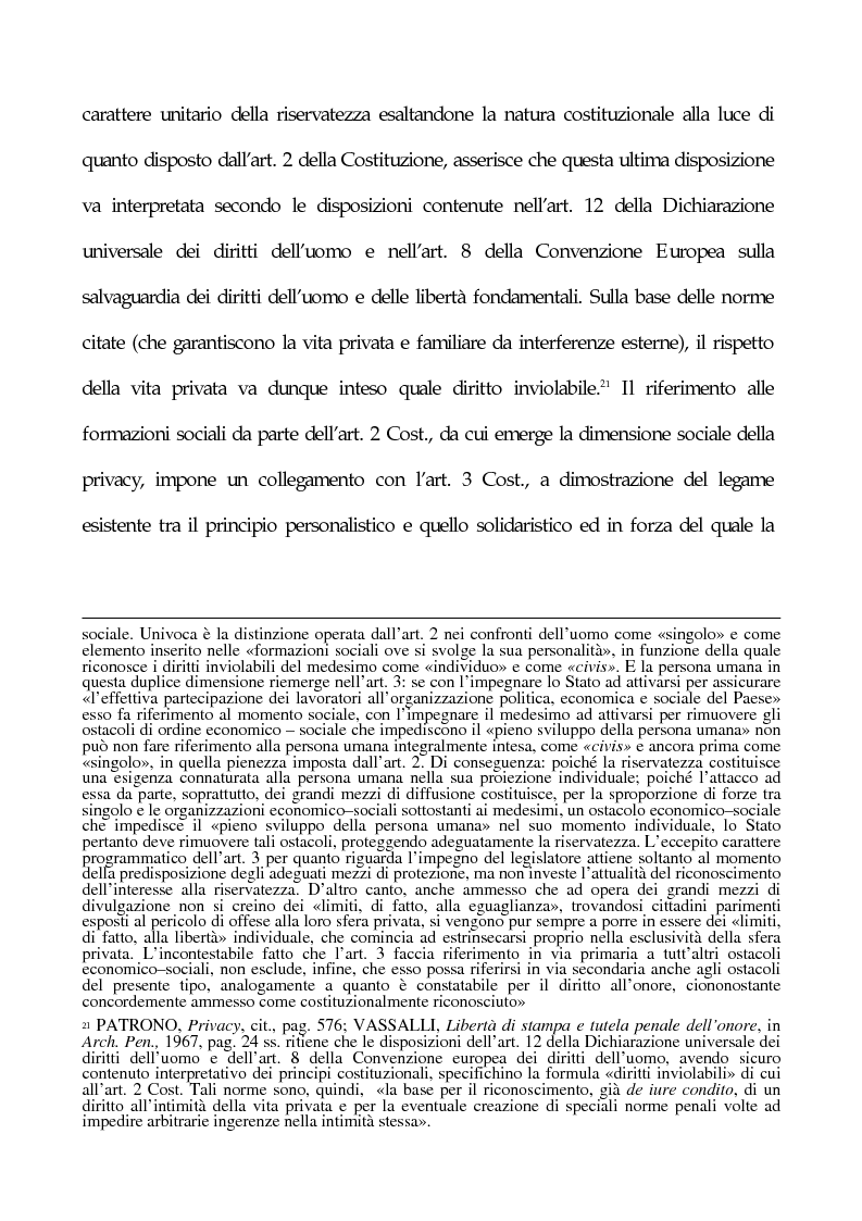 Anteprima della tesi: La tutela penale della privacy, Pagina 12