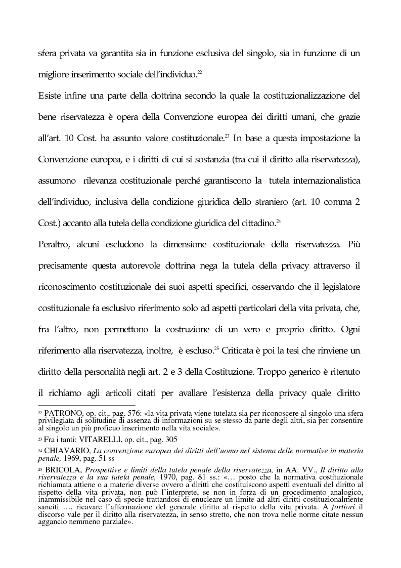 Anteprima della tesi: La tutela penale della privacy, Pagina 13