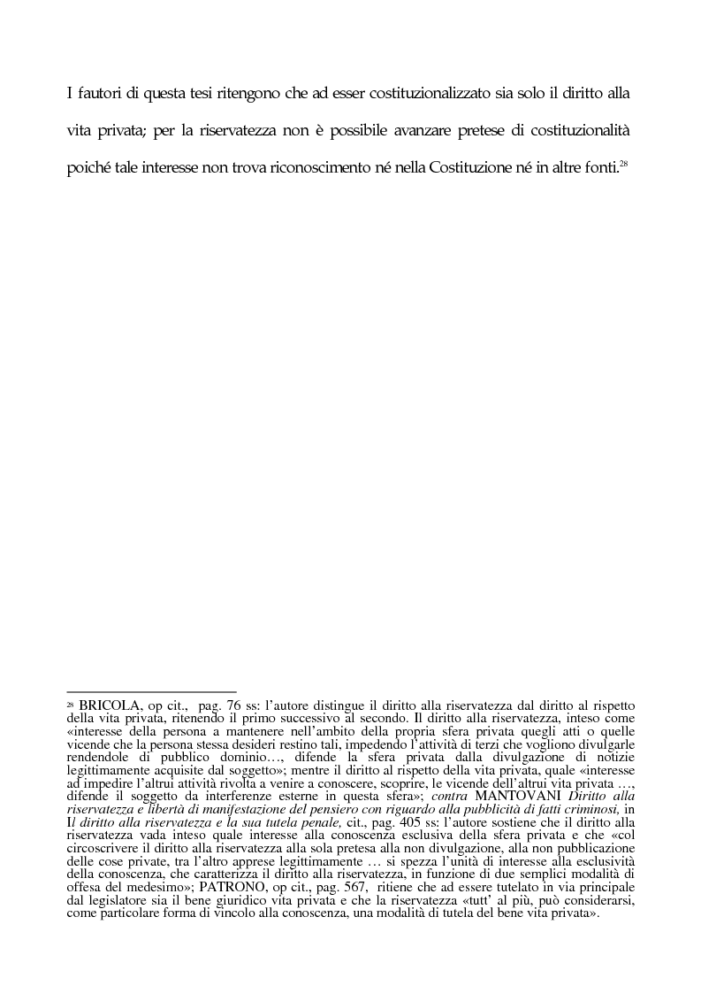 Anteprima della tesi: La tutela penale della privacy, Pagina 15