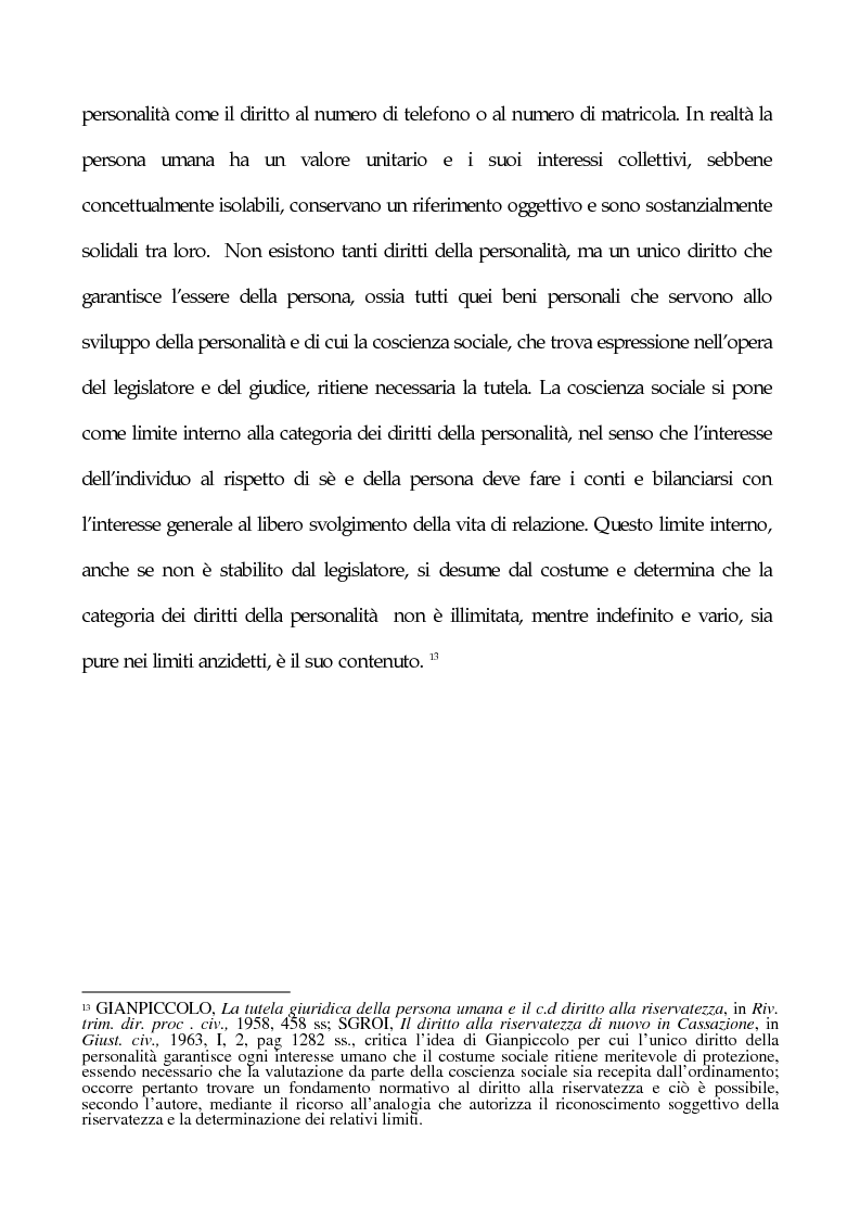 Anteprima della tesi: La tutela penale della privacy, Pagina 8