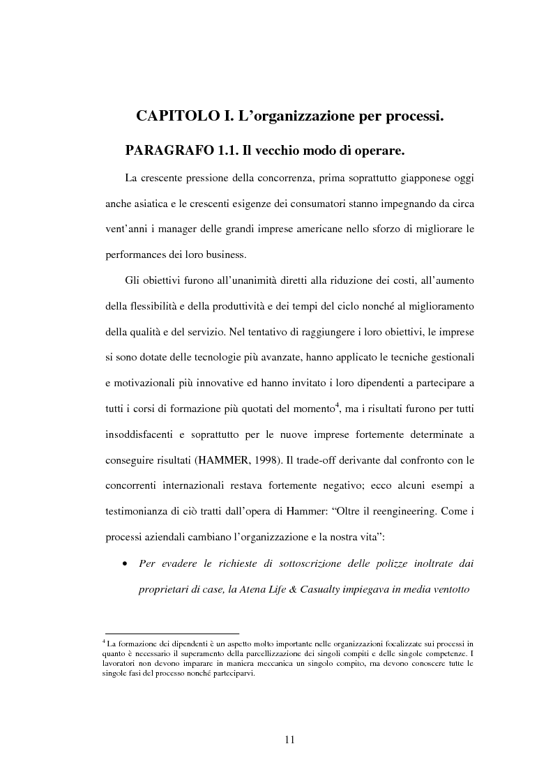 Anteprima della tesi: Il Business Process Re-Engineering: un caso nella Pubblica Amministrazione, Pagina 9