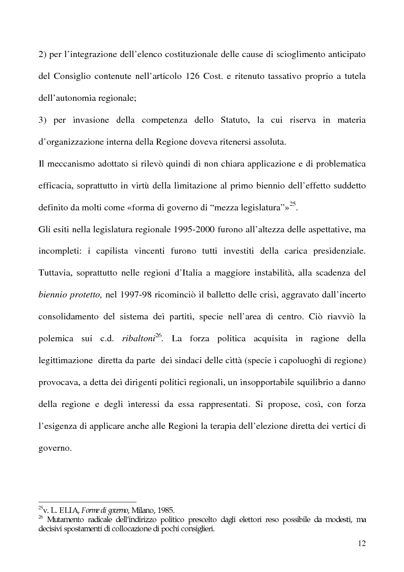 Anteprima della tesi: La potestà statutaria: il caso Calabria, Pagina 12