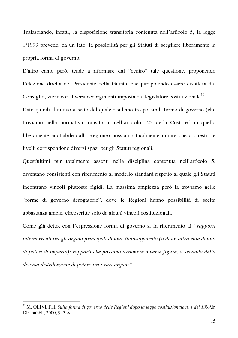 Anteprima della tesi: La potestà statutaria: il caso Calabria, Pagina 15