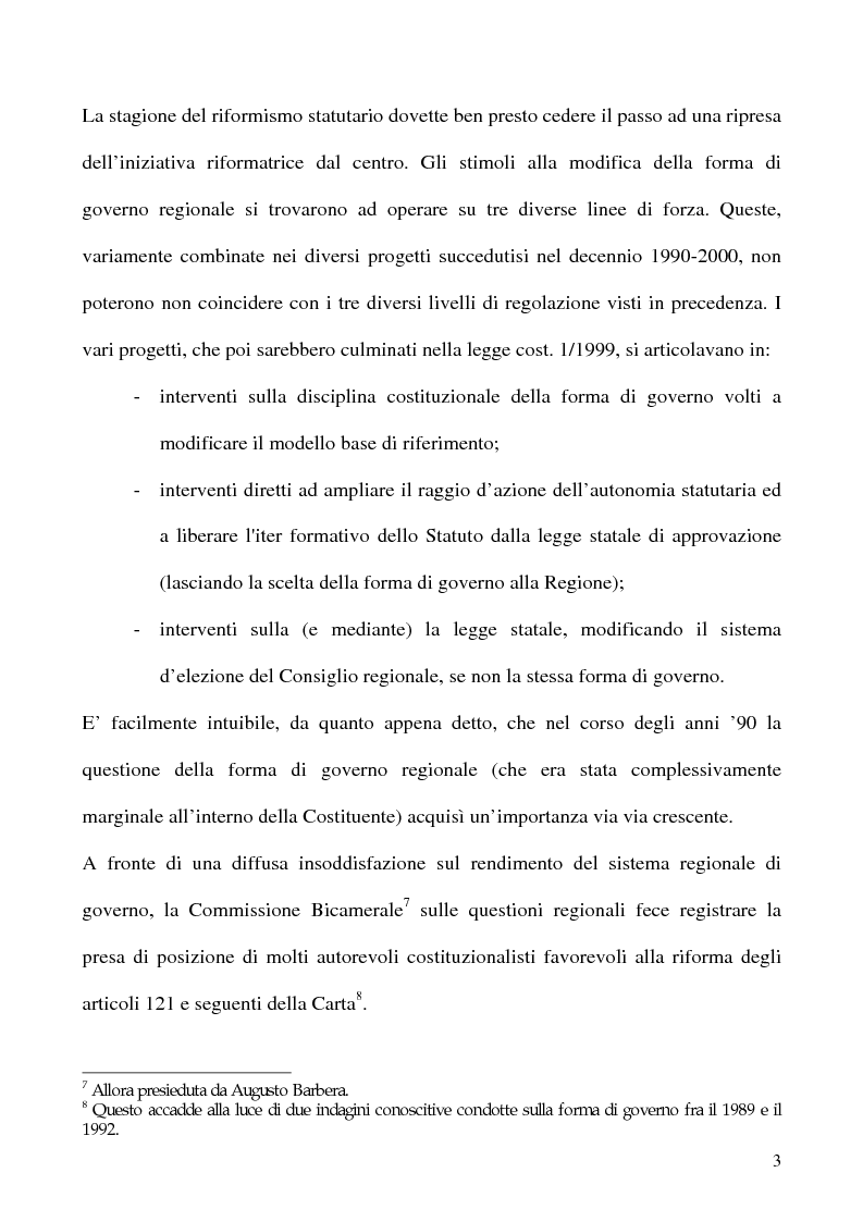Anteprima della tesi: La potestà statutaria: il caso Calabria, Pagina 3
