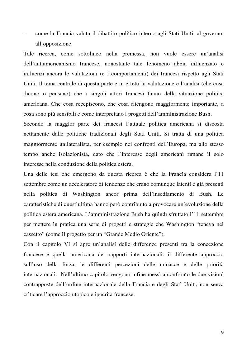 Anteprima della tesi: L'immagine degli Stati Uniti in Francia dopo l'11 settembre, Pagina 9