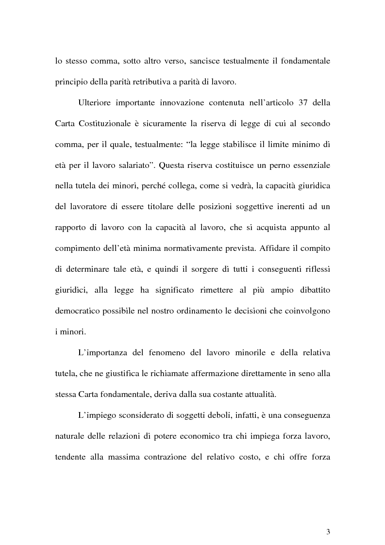 Anteprima della tesi: Il Lavoro dei minori e l'Apprendistato, Pagina 2