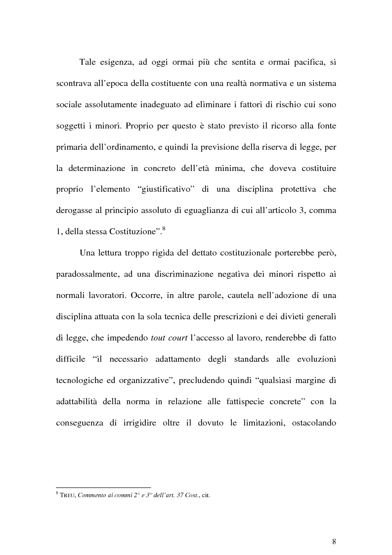 Anteprima della tesi: Il Lavoro dei minori e l'Apprendistato, Pagina 7