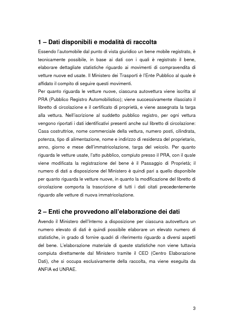 Anteprima della tesi: Analisi delle dinamiche del mercato dell'auto dal 1989 al 2002, Pagina 3