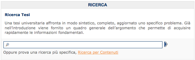 Maschera di ricerca: tesi e appunti