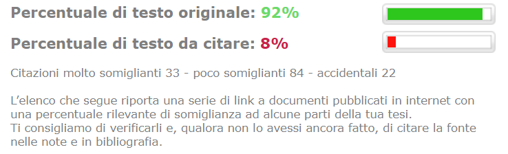 Percentuali Tesilink
